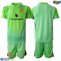 Otroški Nogometni dresi Manchester United Vratar Tretji 2025-26 Kratek Rokav (+ Kratke hlače)